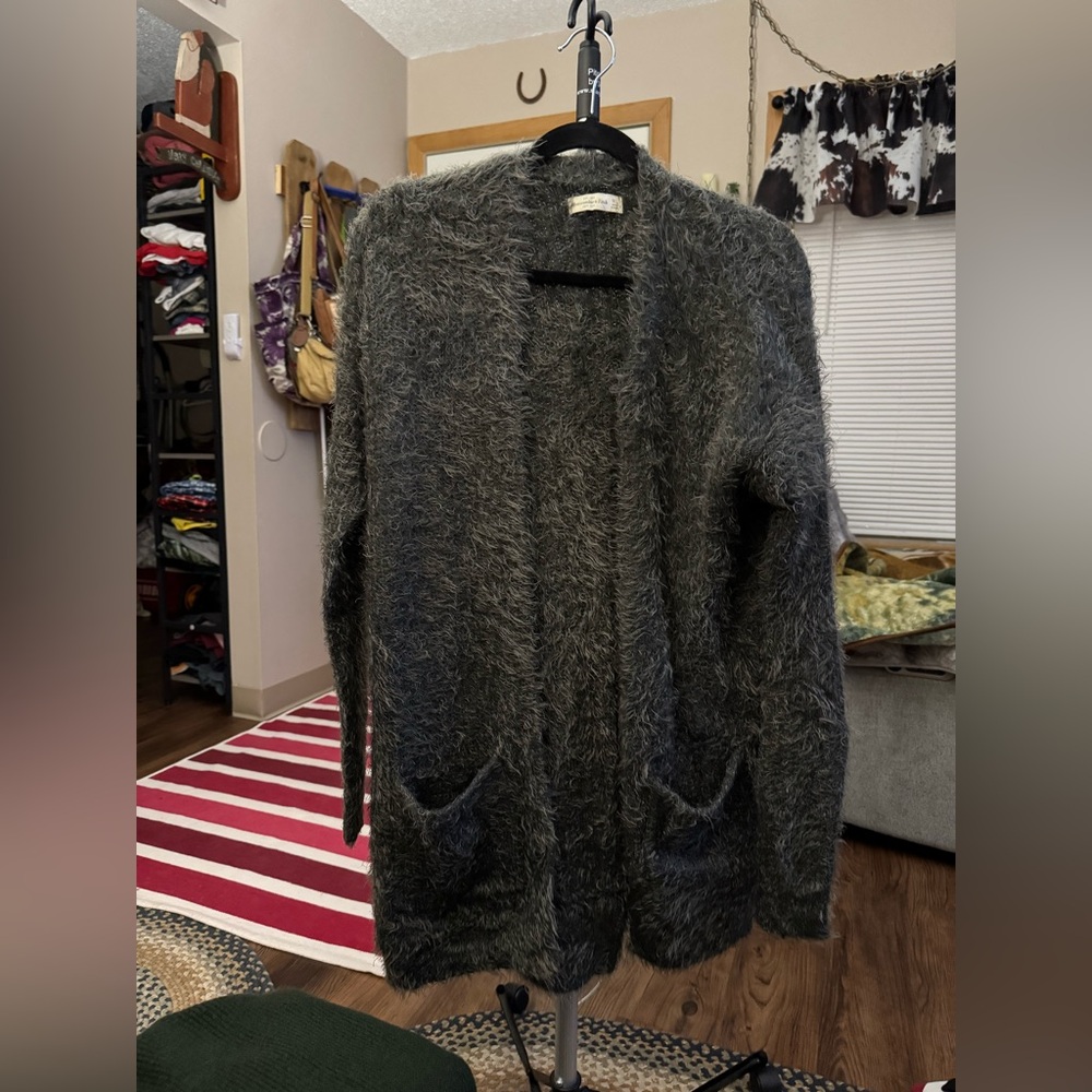 Abercrombie & Fitch Charcoal Cardigan